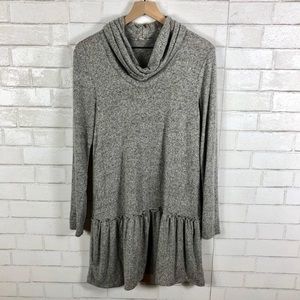 C Wonder Cowl Neck Dress, Ruffle